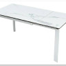 Стол CORNER 120 HIGH GLOSS STATUARIO керамика, стекло/ белый каркас, DISAUR заказать по цене 59 400 руб. в Омске