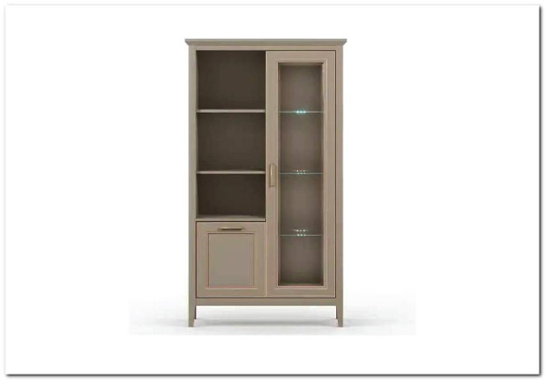 Шкаф-витрина Classic глиняный серый REG1W1D BRW заказать по цене 30 230 руб. в Омске