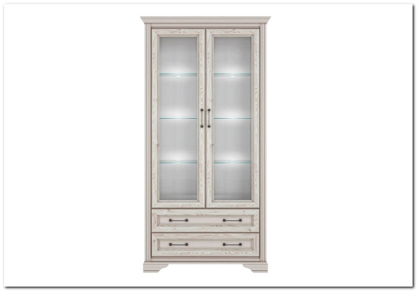 Шкаф-витрина Stylius (Стилиус) B169-REG2W2S BRW заказать по цене 49 740 руб. в Омске