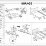 Кровать Signal MIRAGE VELVET TAP. 186 черный/золотой 160/200 заказать по цене 70 349 руб. в Омске