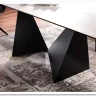 Стол обеденный Signal PETERSON Ceramic 160 раскладной (Statuario Venato белый/черный мат) заказать по цене 173 542 руб. в Омске