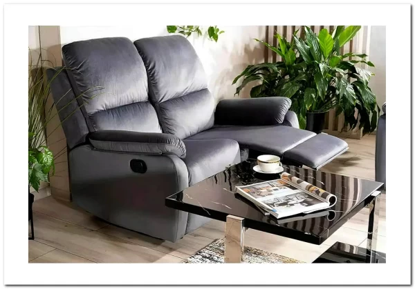 Диван-реклайнер Signal SPENCER 2 VELVET (серый) заказать по цене 68 946 руб. в Омске