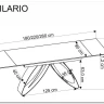 Стол обеденный Halmar HILARIO 180 (орех/черный) заказать по цене 122 998 руб. в Омске