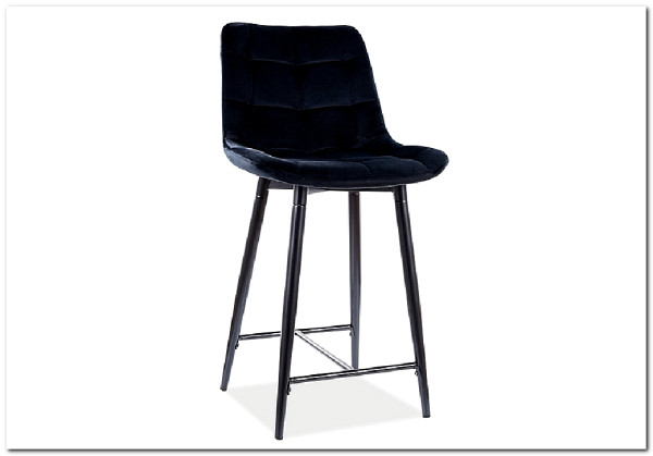 Барный стул Signal CHIC H-2 VELVET (черный) заказать по цене 13 178 руб. в Омске