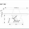 Стол обеденный Halmar VOLANT 160 (черный мрамор/дуб золотой) заказать по цене 82 680 руб. в Омске