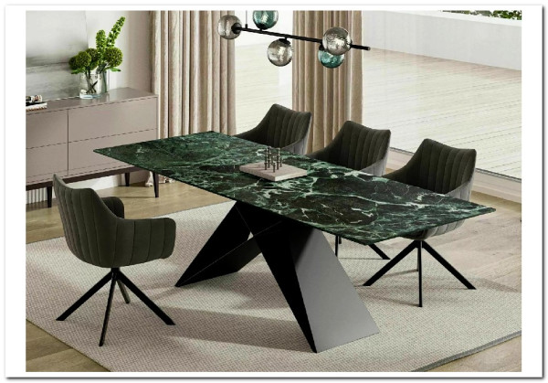 Стол обеденный Signal WESTIN Ceramic 160 раскладной (Verde Alpi морской/черный мат) заказать по цене 162 704 руб. в Омске