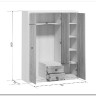 Купить Шкаф Koen SZF3D2S ясень снежный BRW с доставкой по России по цене производителя можно в магазине Другая Мебель в Омске