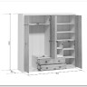 Купить Шкаф Koen SZF4D2S ясень снежный BRW с доставкой по России по цене производителя можно в магазине Другая Мебель в Омске