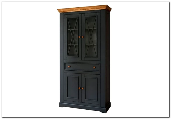 Шкаф для посуды Форест Графит широкий 4 двери 1 ящик заказать по цене 56 979 руб. в Омске