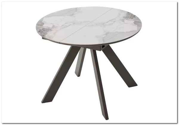 Стол БОНЖУР 100 PANDORA LIGHT, керамика / ЛАТТЕ каркас заказать по цене 37 600 руб. в Омске