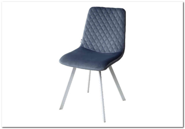 Стул DAIQUIRI BLUVEL-06 BLUE / белый каркас, велюр заказать по цене 4 050 руб. в Омске