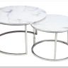 Комплект Signal ATLANTA B, 2 стола журнальных (эффект белого мрамора/хром) заказать по цене 30 330 руб. в Омске