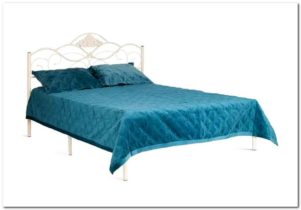 Купить Кровать Federica (mod. AT-881) 160*200 (Queen bed), Белый (butter white) с доставкой по России по цене производителя можно в магазине Другая Мебель в Омске