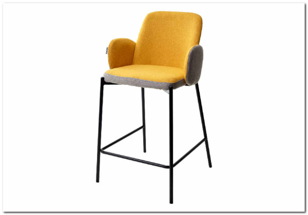 Полубарный стул NYX (H=65cm) VF106 желтый / VF120 серый заказать по цене 9 225 руб. в Омске
