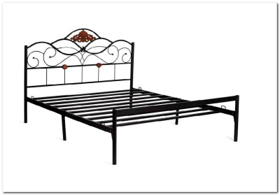 Кровать Federica (mod. AT-881) 160*200 (Queen bed), красный дуб/черный