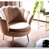 Кресло SIGNAL CAMELLIA Velvet Bluvel 28 (бежевый/золотой) заказать по цене 27 417 руб. в Омске
