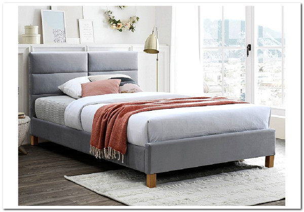 Кровать Signal SIERRA VELVET BLUVEL03 (светло-серый/дуб) 120/200 заказать по цене 34 488 руб. в Омске