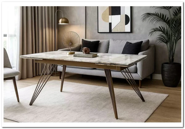 Стол АСЕРРА-1 (ACERRA-1) 160 цвет ГРАНД ЖАДЕ (GLOSS GRAND JADE, керамика/ ШАМПАНЬ, ®DISAUR заказать по цене 93 555 руб. в Омске