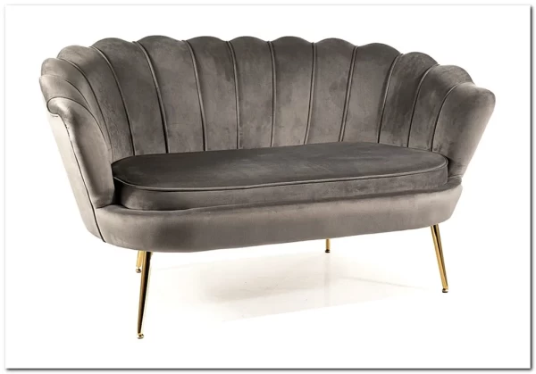 Диван SIGNAL CAMELLIA 2 Velvet Bluvel 14 (серый/золотой) заказать по цене 42 092 руб. в Омске