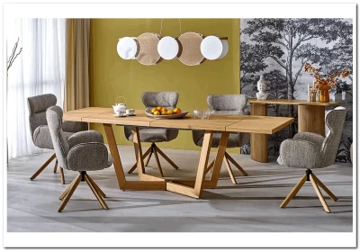 Стол обеденный Halmar MASSIVE 3 160 (дуб натуральный/дуб натуральный)