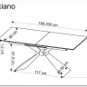 Стол обеденный Halmar LUCIANO 180 раскладной (белый мрамор/черный) заказать по цене 164 345 руб. в Омске