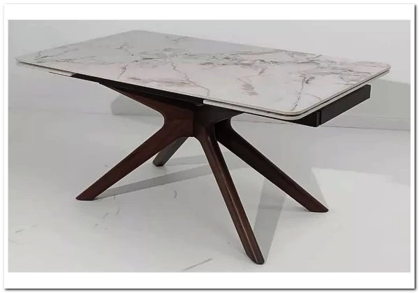 Стол EDER 160 GLOSS COLD JADE SOLID CERAMIC / Орех, ®DISAUR заказать по цене 89 600 руб. в Омске