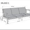 Диван HALMAR MILANO 3S tap. Castel 15 бежевый/орех заказать по цене 75 540 руб. в Омске