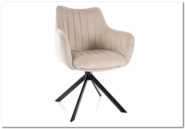 Стул кухонный Signal AZALIA Velvet Bluvel 30 поворотный (светло-бежевый/черный) заказать по цене 20 033 руб. в Омске Стул кухонный Signal AZALIA Velvet Bluvel 30 поворотный (светло-бежевый/черный) заказать по цене 20 033 руб. в Омске