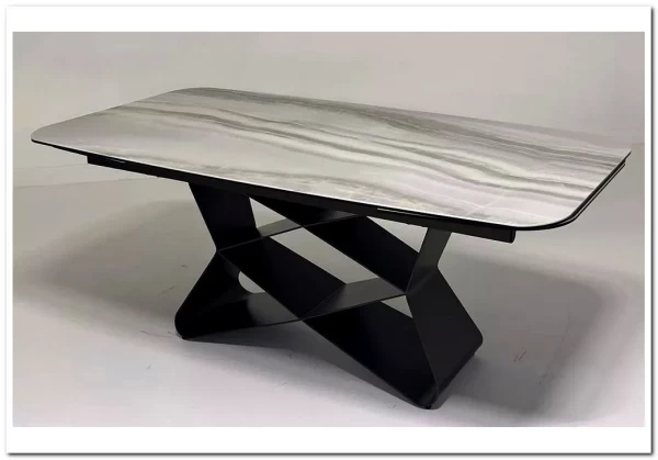 Стол ABSALON 180 ICE AGATE, керамика, стекло / Шоколадное золото каркас, ®DISAUR заказать по цене 109 700 руб. в Омске