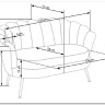 Софа Halmar AMORINITO XL (темно-зеленый/золотой) заказать по цене 47 046 руб. в Омске
