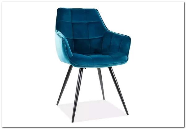 Стул кухонный LILIA VELVET  Signal (бирюзовый/черный) заказать по цене 15 867 руб. в Омске