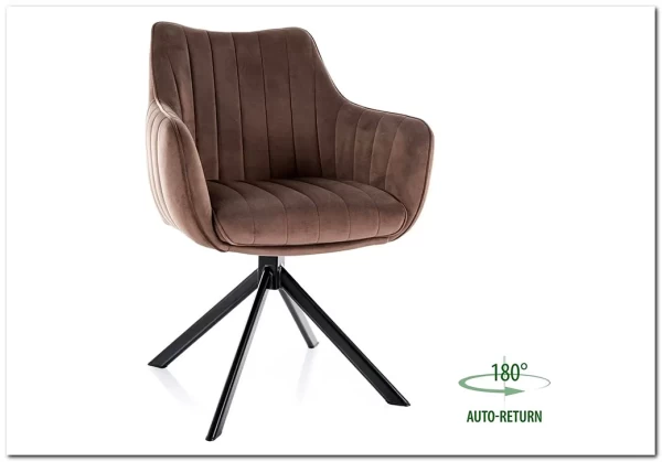 Стул кухонный Signal AZALIA Velvet Bluvel 38 поворотный (капучино/черный) заказать по цене 20 033 руб. в Омске Стул кухонный Signal AZALIA Velvet Bluvel 38 поворотный (капучино/черный) заказать по цене 20 033 руб. в Омске