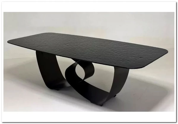 Стол TOVE 240 GREY, стекло BUBBLE / Шоколадное золото каркас ®DISAUR заказать по цене 150 500 руб. в Омске