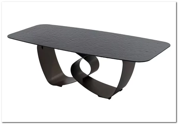 Стол TOVE 240 GREY, стекло BUBBLE / Шоколадное золото каркас ®DISAUR заказать по цене 150 500 руб. в Омске