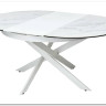 Стол TRENTO 120 HIGH GLOSS STATUARIO Белый мрамор глянцевый, керамика/ белый каркас заказать по цене 73 620 руб. в Омске