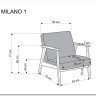 Кресло HALMAR MILANO 1S tap. Castel 15 бежевый/орех заказать по цене 32 700 руб. в Омске