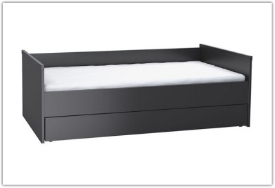 Диван-кровать 90Х200 с ящиком и поднимаемым стеллажом черная Young Users VOX