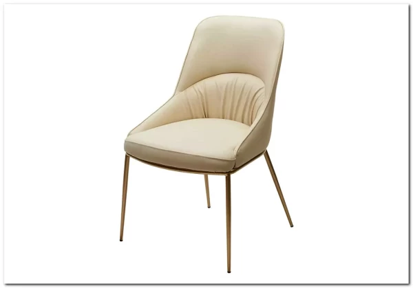 Стул АБРИОЛА (ABRIOLA) цвет МОЛОЧНЫЙ Milk T1-02, экокожа / шампань, ®DISAUR заказать по цене 12 650 руб. в Омске