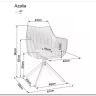 Стул кухонный Signal AZALIA D Velvet Bluvel 40 поворотный (темно-бежевый/дуб) заказать по цене 21 209 руб. в Омске