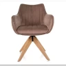 Стул кухонный Signal AZALIA D Velvet Bluvel 40 поворотный (темно-бежевый/дуб) заказать по цене 21 209 руб. в Омске