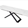 Стол LIVORNO 180 MATT WHITE MARBLE SOLID CERAMIC / BLACK заказать по цене 88 950 руб. в Омске