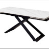 Стол LIVORNO 180 MATT WHITE MARBLE SOLID CERAMIC / BLACK заказать по цене 88 950 руб. в Омске
