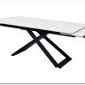 Стол LIVORNO 180 MATT WHITE MARBLE SOLID CERAMIC / BLACK заказать по цене 88 950 руб. в Омске