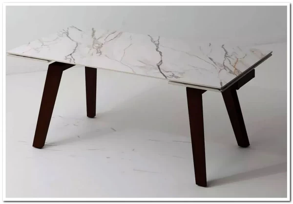 Стол BETIS 180 MATTE GILDED WHITE SOLID CERAMIC / Орех, ®DISAUR заказать по цене 109 700 руб. в Омске