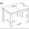 Стол обеденный Halmar BAGIO 120 раскладной (дуб артизан/черный) заказать по цене 30 023 руб. в Омске