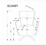 Кресло Halmar SCAMPI (серый) заказать по цене 44 486 руб. в Омске