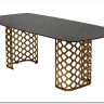 Стол CHIAVARI 220 KL-116 Черный мрамор матовый, итальянская керамика / бронзовый, DISAUR заказать по цене 96 480 руб. в Омске