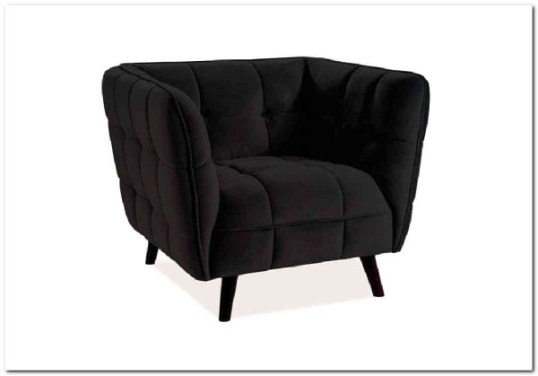 Кресло CASTELLO 1 Velvet Bluvel 19  Signal (черный) заказать по цене 64 889 руб. в Омске Кресло CASTELLO 1 Velvet Bluvel 19  Signal (черный) заказать по цене 64 889 руб. в Омске