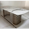 Стол CHIAVARI 220 KL-188 Контрастный мрамор матовый, итальянская керамика / Шампань, DISAUR заказать по цене 96 480 руб. в Омске