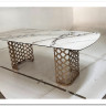 Стол CHIAVARI 220 KL-188 Контрастный мрамор матовый, итальянская керамика / Шампань, DISAUR заказать по цене 96 480 руб. в Омске